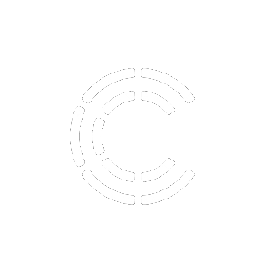 Logo minimaliste de l'application CLO3D. Le logo représente une lettre « C » stylisée, formée de trois lignes circulaires en pointillés gris clair sur un fond transparent.